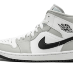 Air Jordan 1 Mid White Light Smoke Gray