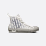 B23 High-Top Sneaker White and Navy Blue Dior Oblique Canvas