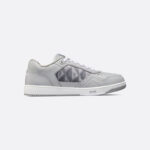 B27 Low-Top Sneaker Dior Gray Smooth Calfskin and CD Diamond Canvas