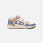 B57 Mid-Top Sneaker Blue and Cream Smooth Calfskin and Beige Suede