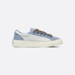 B33 Sneaker Gray and White Dior Oblique Jacquard and Blue Suede