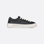 B33 Sneaker Black Smooth Calfskin and Dior Oblique Jacquard