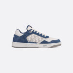 B27 Low-Top Sneaker White Smooth Calfskin, Blue Denim and White Dior Oblique Galaxy Leather