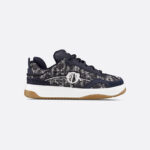 B9S Skater Sneaker – LIMITED AND NUMBERED EDITION Navy Blue Cannage Cotton Tweed