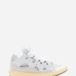 CURB LEATHER SNEAKERS WITH RHINESTONES