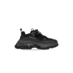 Triple S Clear Sole Sneaker in black double foam and mesh