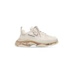 Triple S Clear Sole Sneaker in off white double foam and mesh