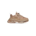 Triple S Clear Sole Sneaker in light brown and black double foam and mesh