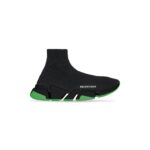 Speed 2.0 Clear Sole Sneaker in black recycled knit, neon green and black sole unit