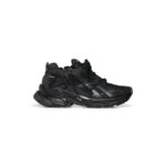 Runner Sneaker in matte black mesh and nylon