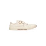 Paris Low Top Sneaker in white destroyed cotton and white rubber