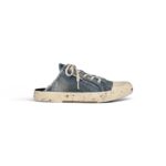 Paris Mule in blue destroyed denim rubber