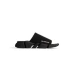 Speed 2.0 Slide Sandal in black recycled knit, black sole unit