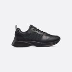 B25 Runner Sneaker Black Smooth Calfskin and Dior Oblique Jacquard